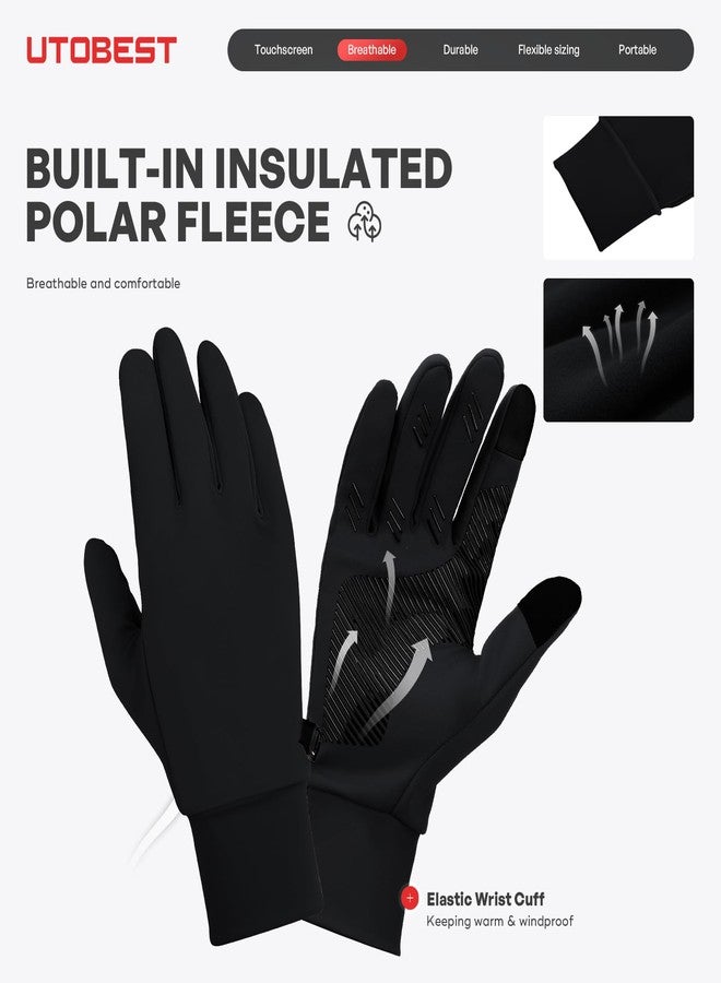 UTOBEST Winter Gloves for Women Men, Touchscreen Thermal Gloves Cold Weather Warm Windproof Non-Slip Insulated Gloves for Running, Cycling, Biking & Outdoor Sports Black XL - Image 3